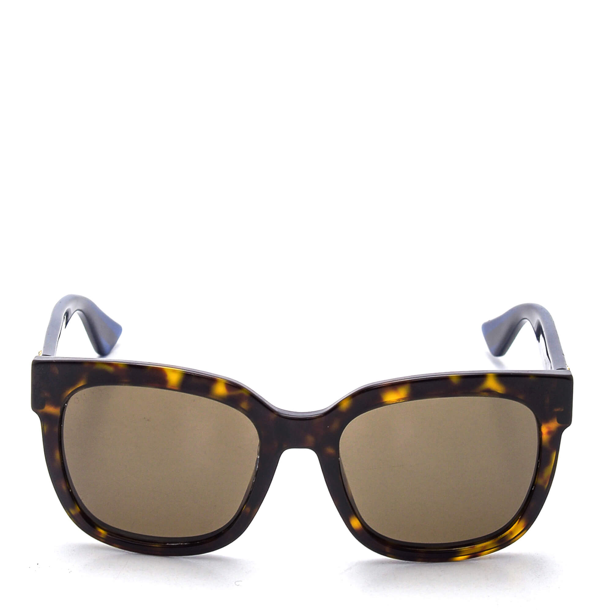 Gucci - Tortoiseshell / Navy Shiny GG Sunglasses
